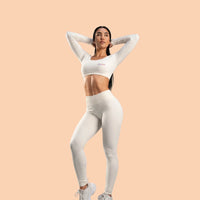 Set Leggins y top manga larga - Tejido adaptable, talla única